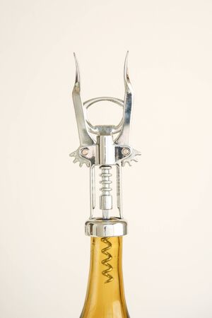 Bottle opener with the hands up as a gymnastic position .の写真素材