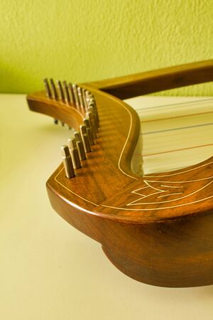 Close up of the superior part of the harp.の写真素材