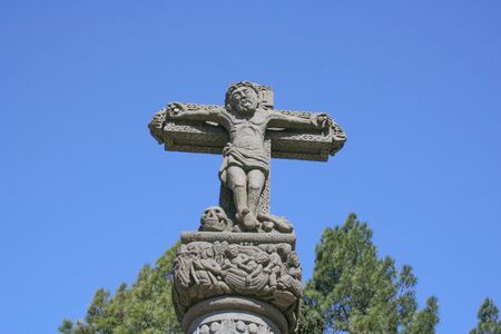 Cross in the Bandama place in Canary Islandの写真素材