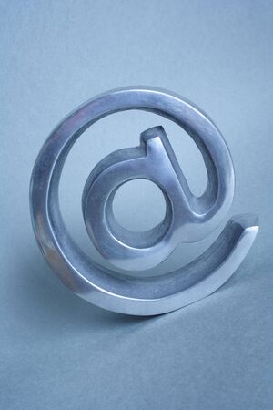 Global symbol of internet in blue background .の写真素材