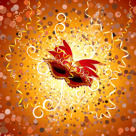 Festive carnival/carnaval poster with luxury mask のイラスト素材