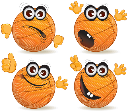 Cartoon basketball fan のイラスト素材