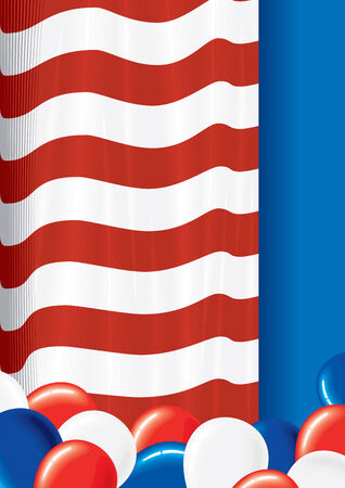 USA flag theme festive vector backgroundのイラスト素材