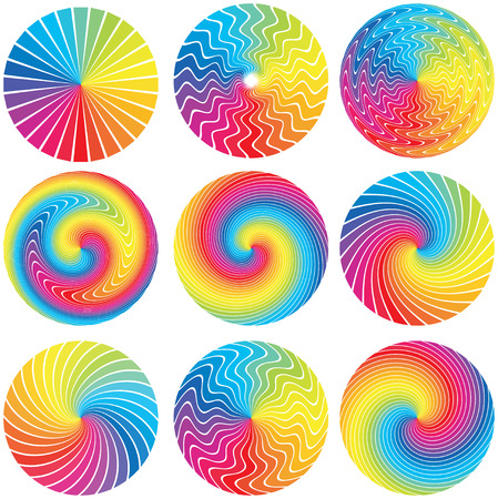 Big set of vector color wheelのイラスト素材