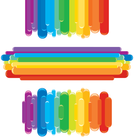 Rainbow design elements for your text-vectorのイラスト素材