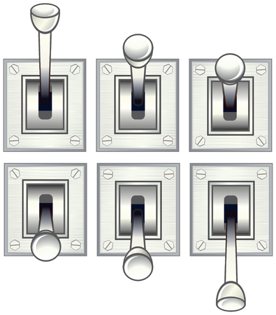 vector lever/toggle switchのイラスト素材