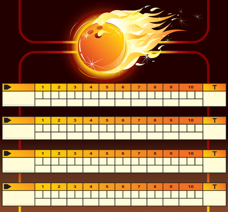 Bowling scoreboard-vectorのイラスト素材