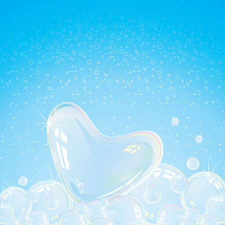 Foam with heart.vector illustration のイラスト素材