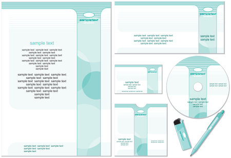 Company   template easy editable flat colors without gradients.のイラスト素材
