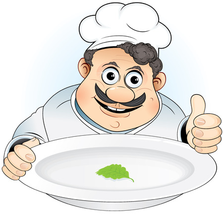 Chef with new dietのイラスト素材