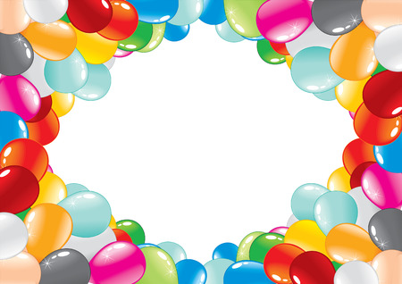  celebration balloon frame. のイラスト素材