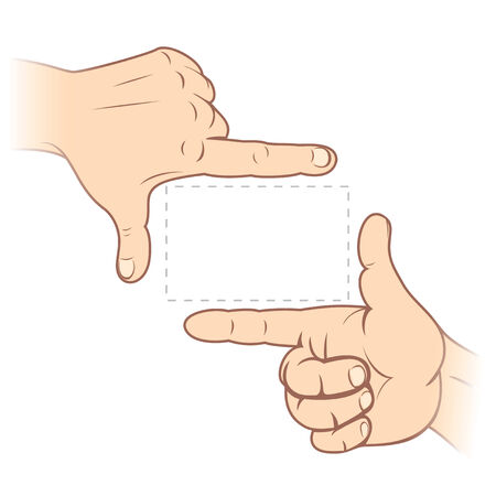 Finger frame. To see similar - please visit at my gallery.のイラスト素材