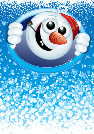 Snowman card for your textのイラスト素材