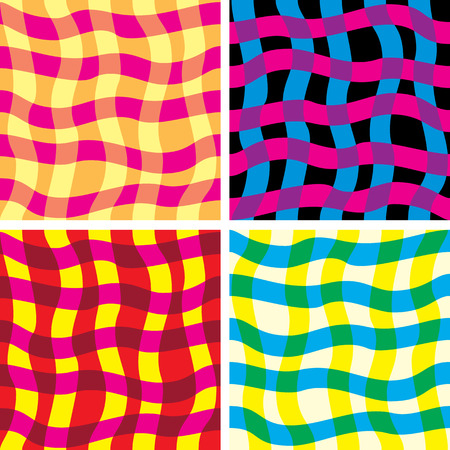 Colorful Funky Seamless Patternsのイラスト素材