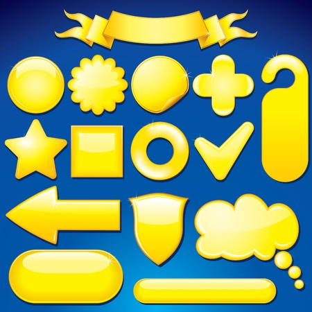 Empty Vector Yellow Design Elements - ready for your symbol or textのイラスト素材
