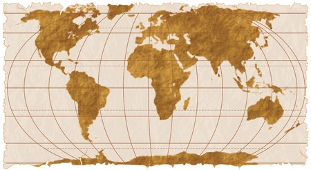 Vector Ancient Map of the Worldのイラスト素材