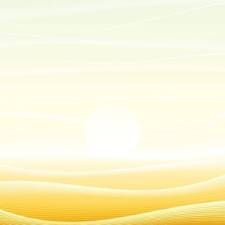 Illustration of Hot Desert Landscapeのイラスト素材