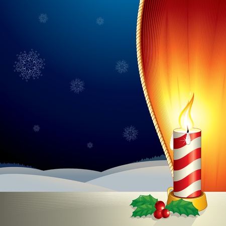 Christmas composition with copyspace for your text or backdrop - vector illustrationのイラスト素材