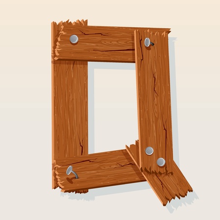 Letter Q From vector Wooden Alphabetのイラスト素材