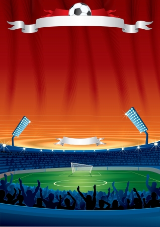 Vector Soccer Background with Copy space. Template For your Text and Designのイラスト素材