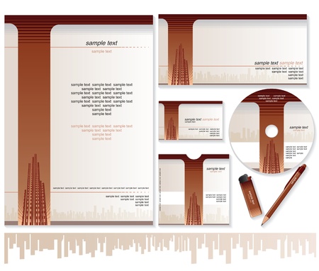 Business Card, Brochure, Envelope Design Templatesのイラスト素材