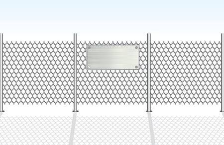 Chainlink Fence  Vector Illustrationのイラスト素材