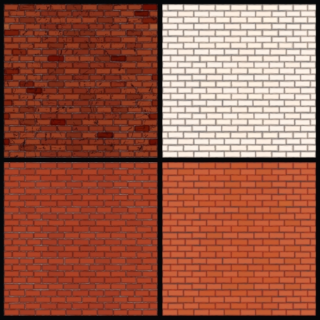 Brick Wall Variants  Seamless Patternsのイラスト素材