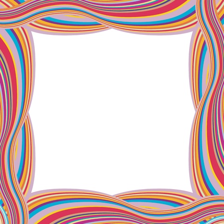 Retro Striped Frame with Colored Stripesのイラスト素材