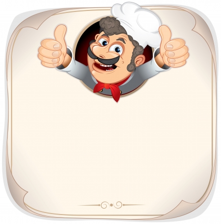 Chef Cook Showing Thumb Upの写真素材