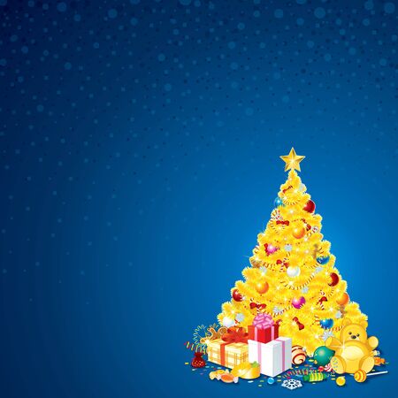 Background with Christmas Treeの写真素材