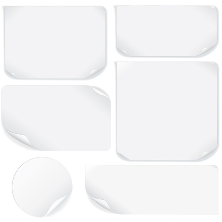 Isolated Blank Paper Sheet  Vector Packのイラスト素材