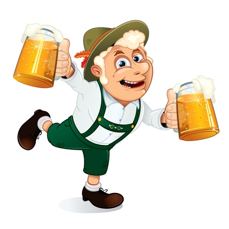 Hilarious Drunk Guy on Oktoberfestの写真素材