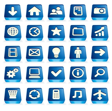 3D Interface Buttonsの写真素材