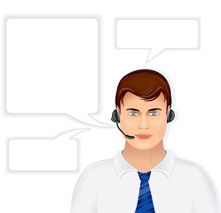 Male Call Center Operatorの写真素材