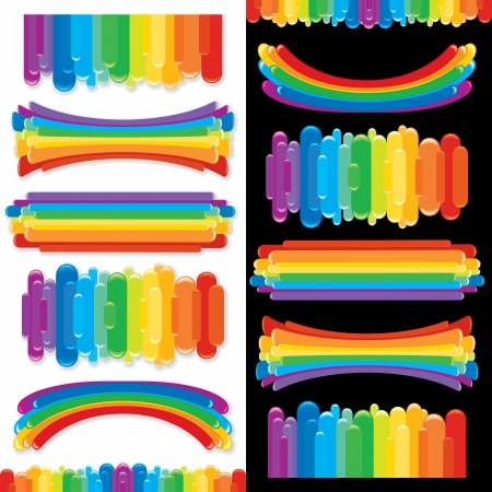 Set of Rainbow Design Elements  Vector Collectionのイラスト素材
