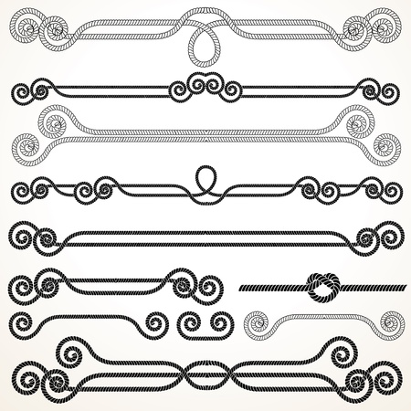 Rope Ornaments  Decorative Design Elements の写真素材