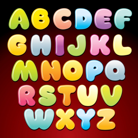 Colorful Candy Alphabet Vectorのイラスト素材