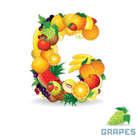 Alphabet From Fruit  Letter Gの写真素材