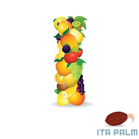 Alphabet From Fruit  Letter Iの写真素材