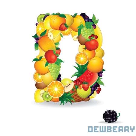 Alphabet From Fruit  Letter Dの写真素材