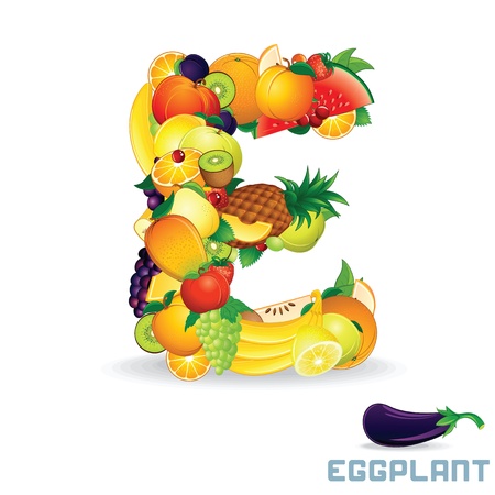 Alphabet From Fruit  Letter Eの写真素材