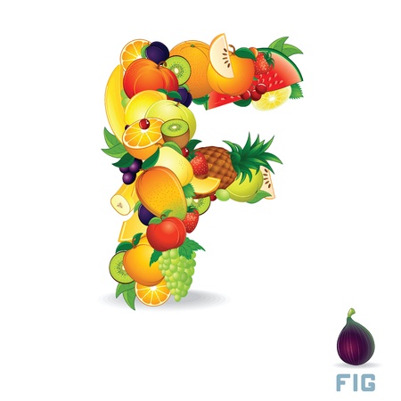 Alphabet From Fruit  Letter Fの写真素材