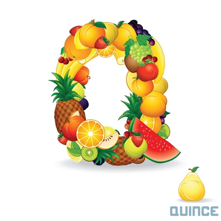 Alphabet From Fruit  Letter Qの写真素材
