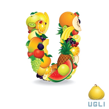 Alphabet From Fruit  Letter Uの写真素材