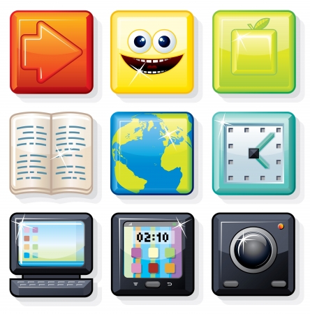 Square Menu Icons の写真素材
