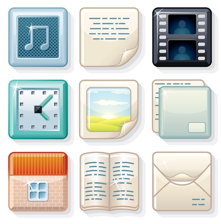 Square Menu Icons の写真素材