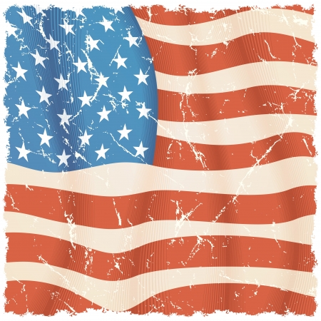 USA Flag Background  Grunge Illustrationの写真素材