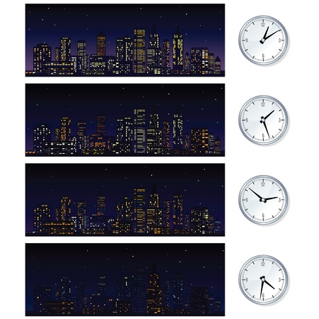 Night Time Skyline.のイラスト素材