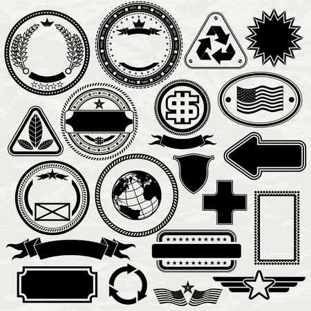 Background with Lot of Abstract Stampsの写真素材