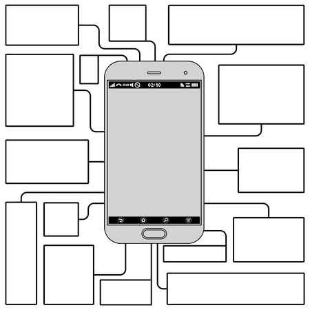 Touchscreen Phone Features. Blank Templateの写真素材